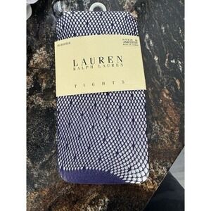 Ralph‎ Lauren amethyst fishnet Tights  microfiber Italy Size B NEW